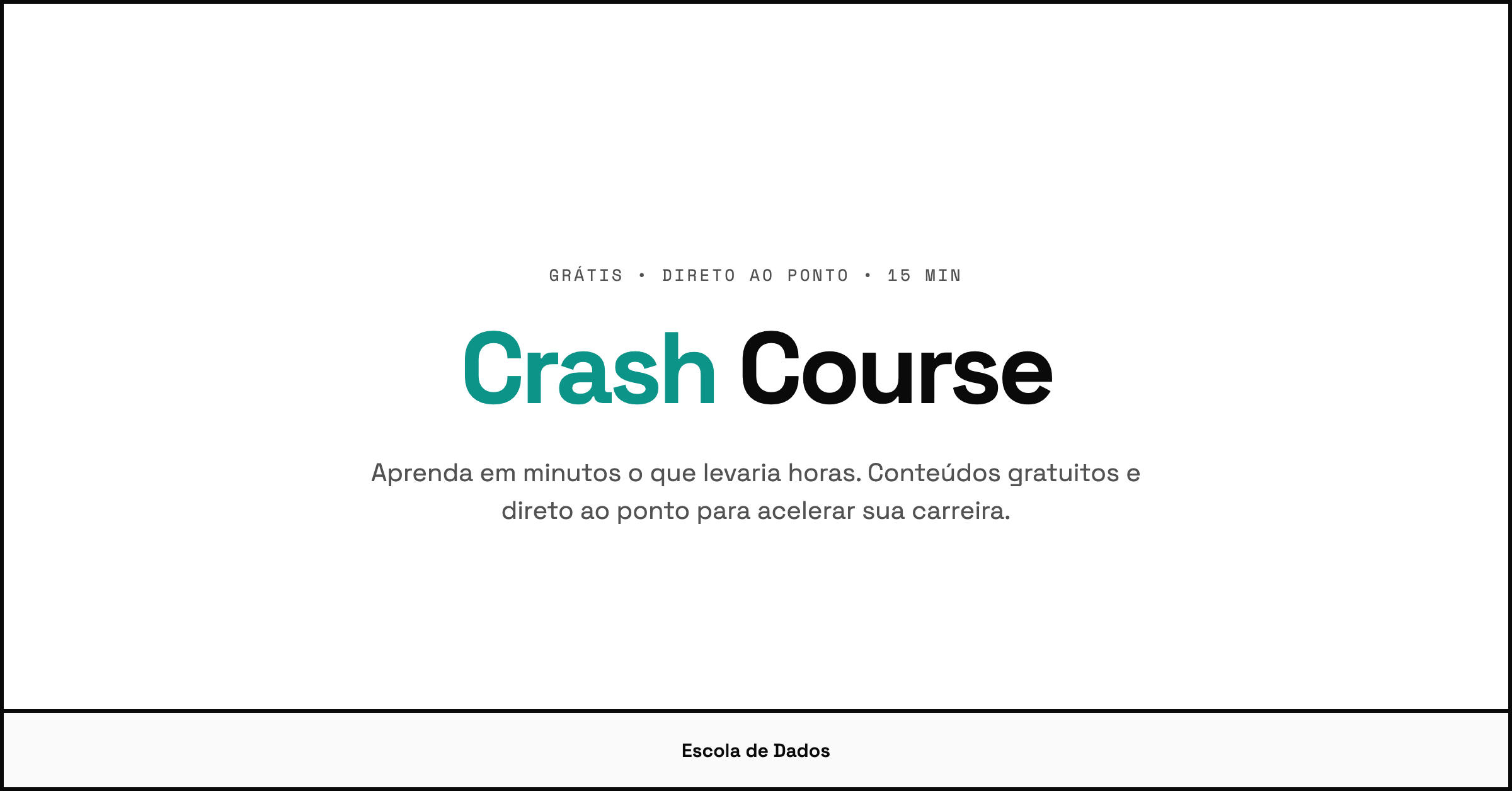 Crash Course Typo Crash Courses | Escola de Dados